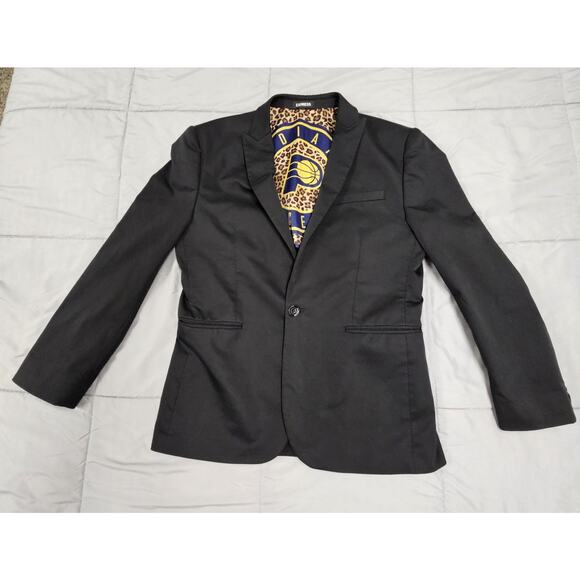 NBA Indiana Pacers Performance Blazer Suit Coat Sports Jacket Size 38s Black - Picture 1 of 13